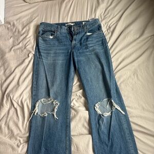Levi's Blue Distressed Women Jeans worn once